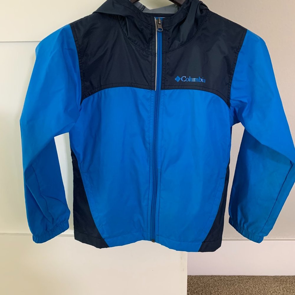Columbia Kids Blue and Black Raincoat